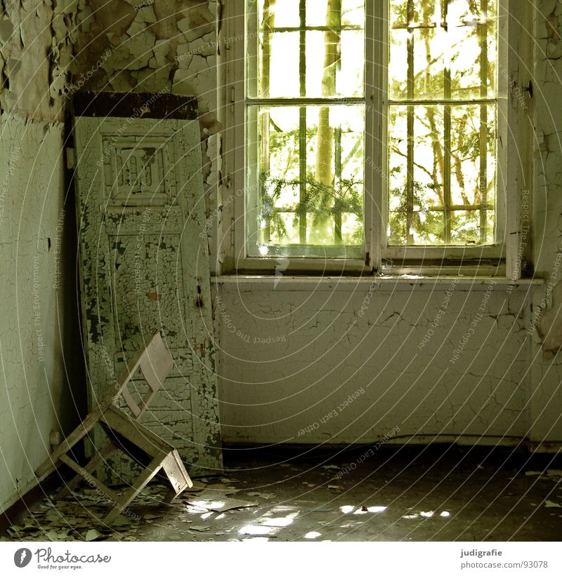sanatorium House (Residential Structure) Furniture Chair Room Ruin Building Window Old Sadness Creepy Broken Loneliness Fear Colour Transience Shutter Entrance