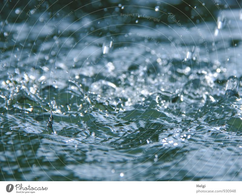 it splashes... Environment Water Drops of water Movement Glittering Esthetic Authentic Simple Fluid Fresh Cold Wet Blue Gray White Splashing Colour photo
