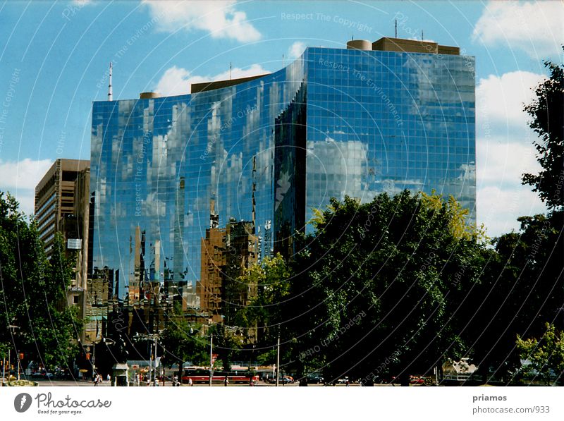 mirror image Clouds Building Mirror Facade Nature Glass Architecture