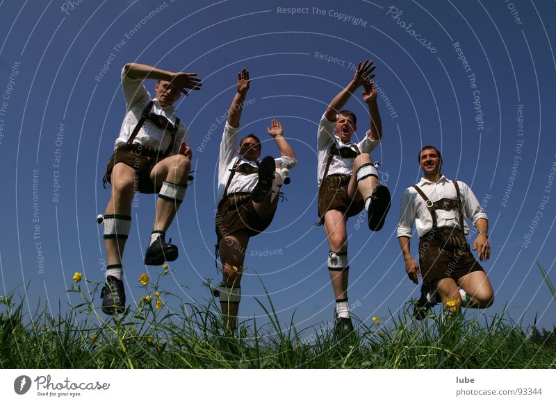 bootlicker Man Jump Costume Folklore music Joie de vivre (Vitality) Joy Leather shorts Dance