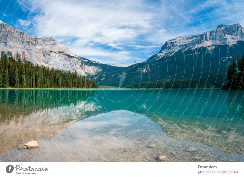 Emerald Lake Relaxation Summer Mountain Hiking Nature Landscape Lake Emerald Break Alberta golden hour Canada Rockies Rocky Mountains Untouched Natural