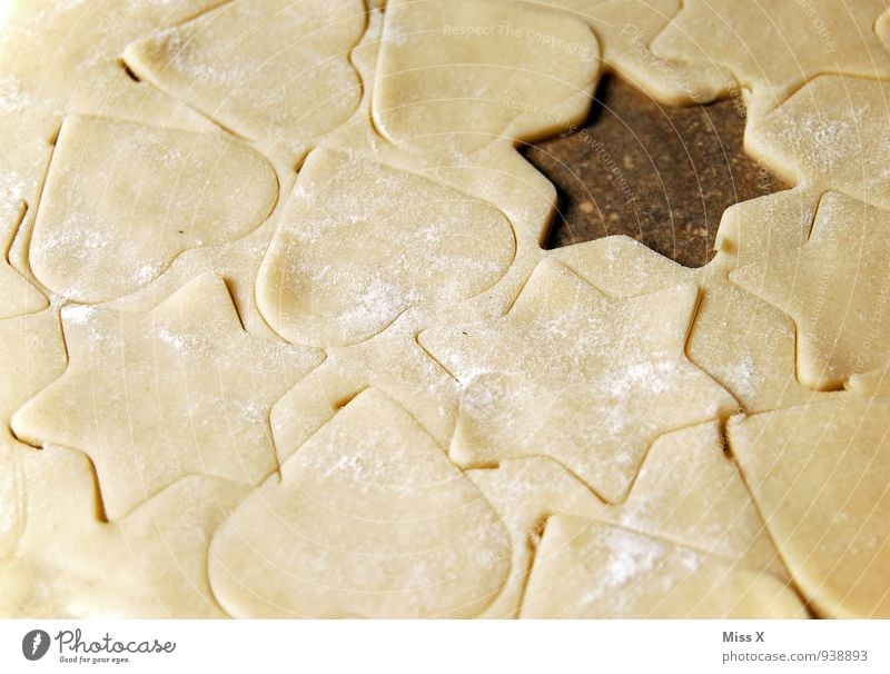 Heart Star Heart Star Star Food Dough Baked goods Nutrition Delicious Sweet Cookie Star (Symbol) Flour Christmas biscuit Christmas & Advent Colour photo