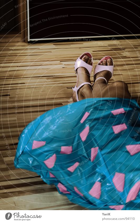 designer clothes?? Dress Clothing Footwear Pink Rectangle Square Garbage bag Sack Packing film Wooden floor Plank Laminate Stripe Cupboard Lie Dark Beautiful