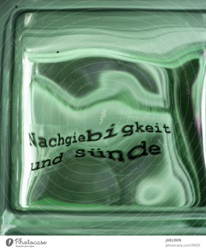 typo & glass Typography Glass block Verse Emotion design Macro (Extreme close-up) Close-up Gastronomy Berlin Characters window letter Distorted rippled