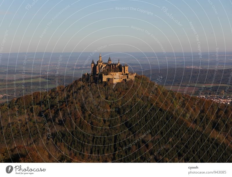 Hohenzollern Castle Old Famousness Free Historic Blue Brown Safety Protection Safety (feeling of) Adventure Eternity Freedom Culture Luxury Might Pride Past