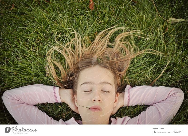 chill II Child Girl Infancy Parenting Serene Dreamily Easygoing Daydream Head Hair and hairstyles Face Eyes Ear Nose Mouth Lips 8 - 13 years Nature Grass Meadow