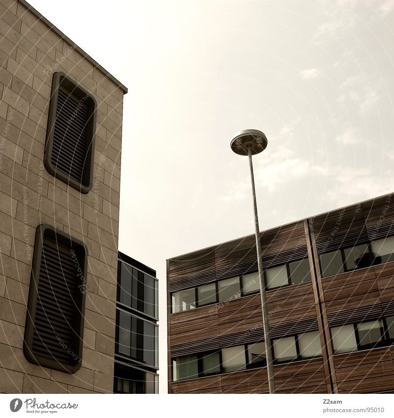 round + square House (Residential Structure) Simple Window Reflection Physics Mirror Style Round Thorough Building Brown Wood Lantern Modern architecture Stone