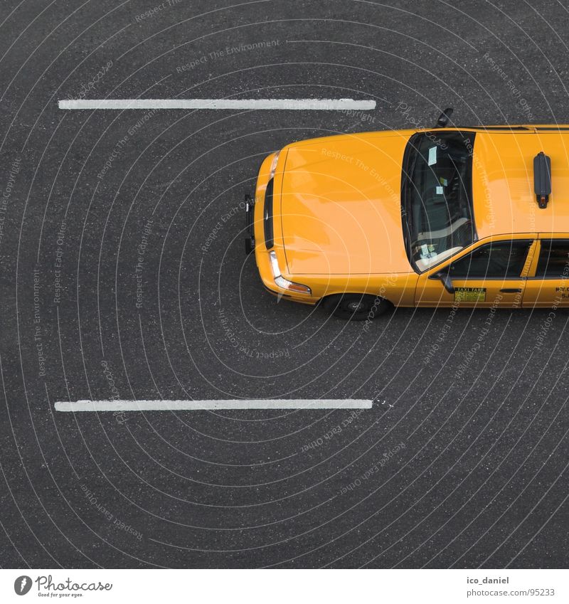Yellow Cab I - New York City Services Transport Means of transport Passenger traffic Motoring Street Car Taxi Free Speed Asphalt Manhattan Broadway