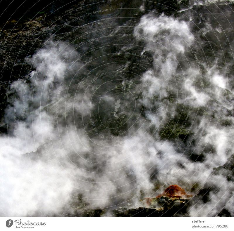 volcanic steam Italy Naples Sulphur Smoke Fire Blaze Volcano Steam Pozzuoli Stone Landscape