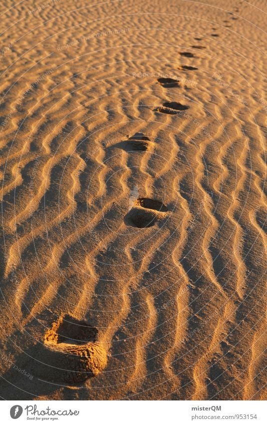 Sand run. Art Esthetic Contentment Sandy beach Beach dune Dune Tracks Tracking Footprint Many Walking Calm Idyll Resting point Structures and shapes