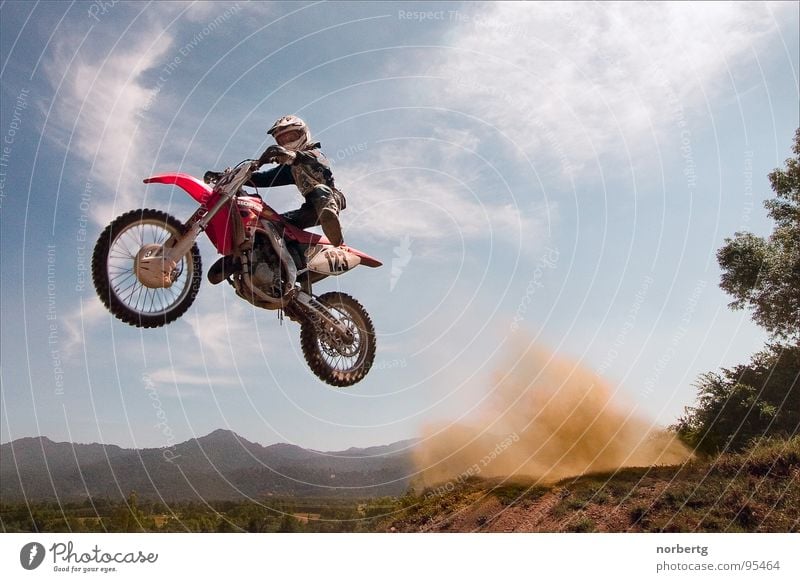 jump Motorcycle Jump Dust - a Royalty Free Stock Photo from Photocase