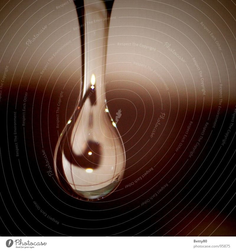 drop formation Drops of water Tap Reflection Hang Bathroom Wet Fluid Transparent Macro (Extreme close-up) Close-up Water Pull Tile