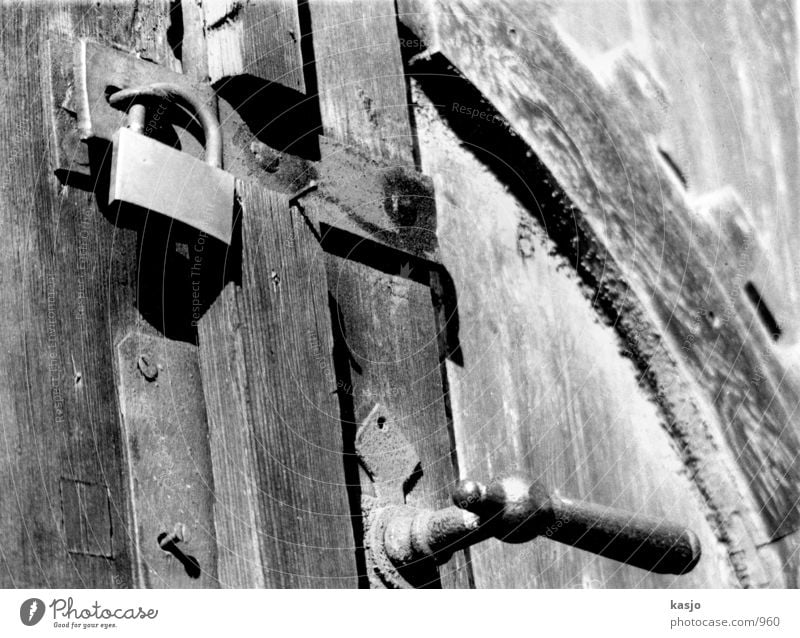 Old Door Wood Industry Castle Black & white photo