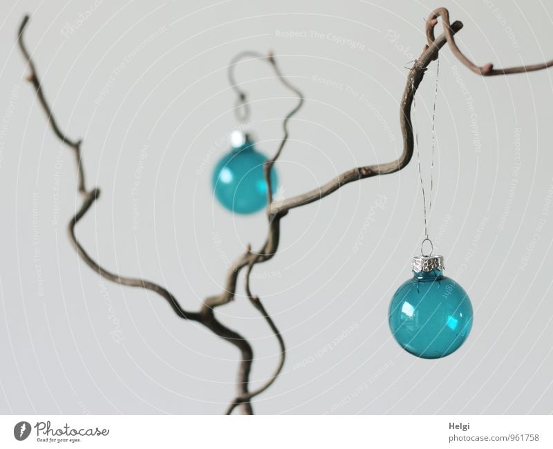 clearly arranged... Feasts & Celebrations Christmas & Advent Twig Decoration Glitter Ball Wood Glass Hang Living or residing Exceptional Simple Beautiful