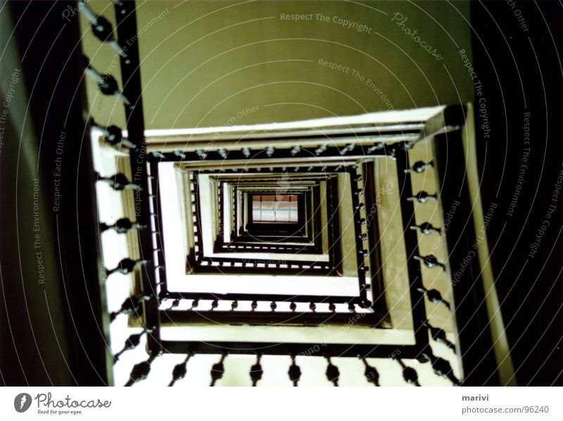 on the way up House (Residential Structure) Spiral Barcelona Infinity Spain Historic Stairs Handrail Above