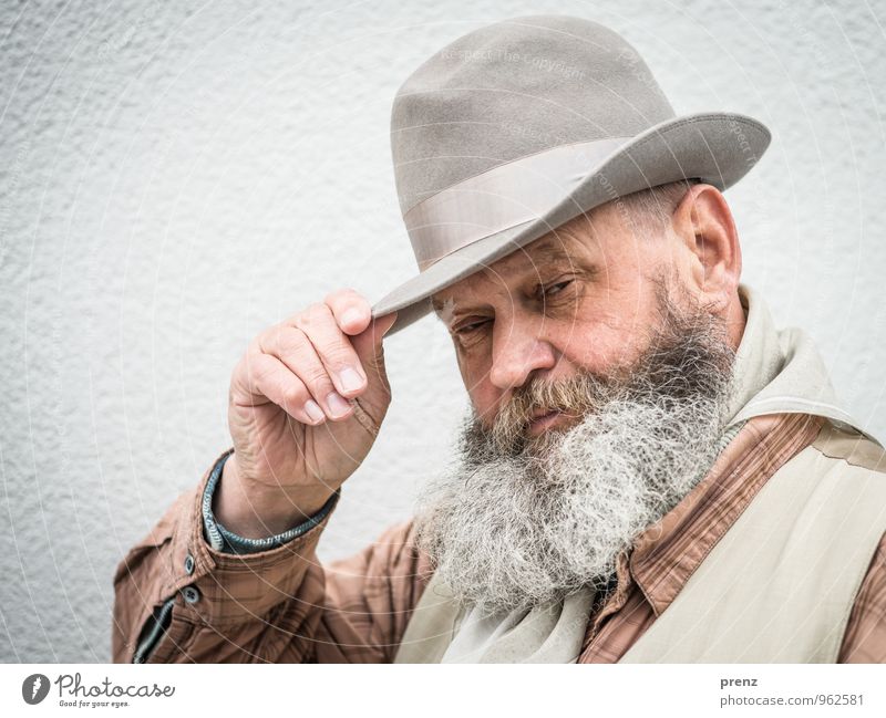 Ede 2 Human being Masculine Man Adults Male senior Facial hair 1 45 - 60 years Gray Hat Old Colour photo Exterior shot Copy Space left Day