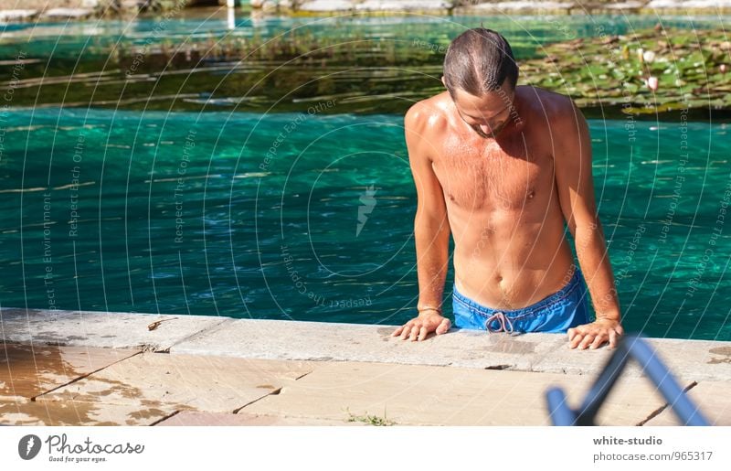 cool water Human being Masculine Young man Youth (Young adults) Life 1 18 - 30 years Adults Swimming & Bathing Eroticism Virility washboard abs Six pack