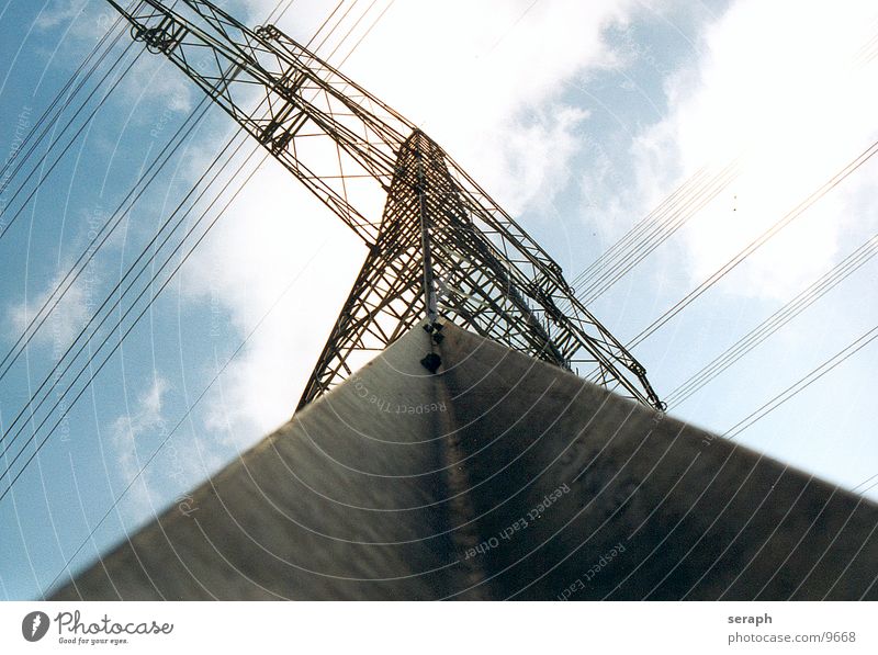 Power Pole Electricity Energy industry Cable High voltage power line Electricity pylon Manmade structures Wire Electronic Electronics Save energy Energy saver