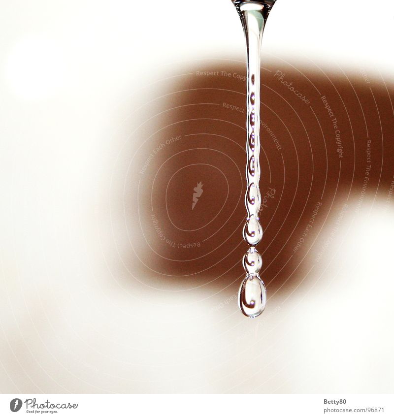 Drop formation II Drops of water Tap Reflection Hang Divide Bathroom Macro (Extreme close-up) Close-up Water droplet Shadow