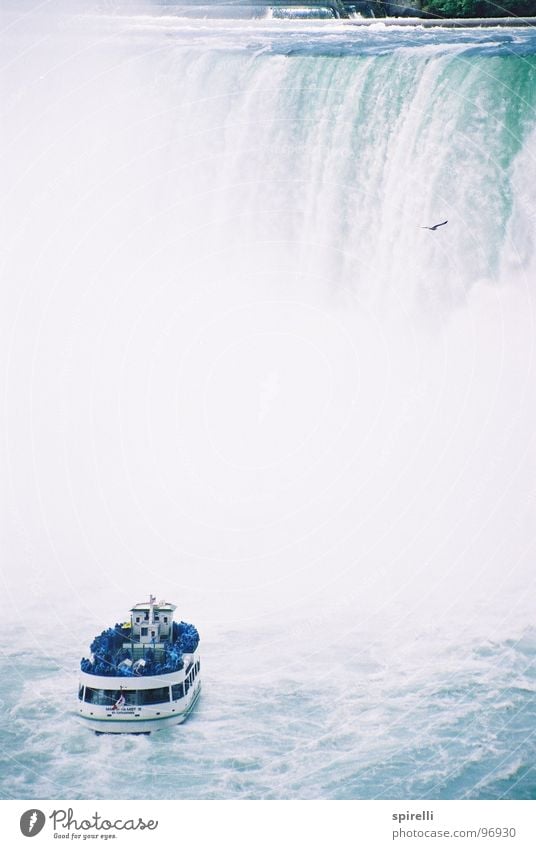 Niagara Fall Vacation & Travel Sightseeing Water Waterfall Landmark Navigation Cruise Boating trip Ferry Watercraft Tall Wet Blue White Energy Discover Cold