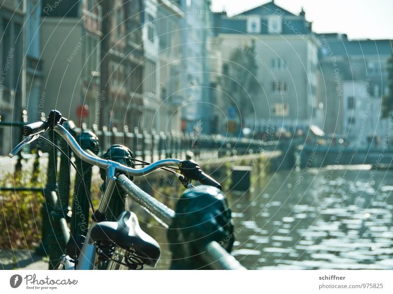 Belgian bikes River bank Town Downtown Old town House (Residential Structure) Bridge Manmade structures Building Means of transport Street Bicycle Beautiful