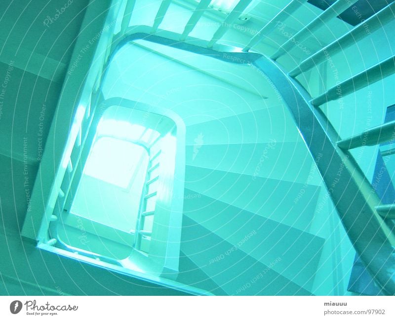 Where do we go from here? House (Residential Structure) Muddled Mysterious Light Spiral Roller coaster Modern Stairs Blue