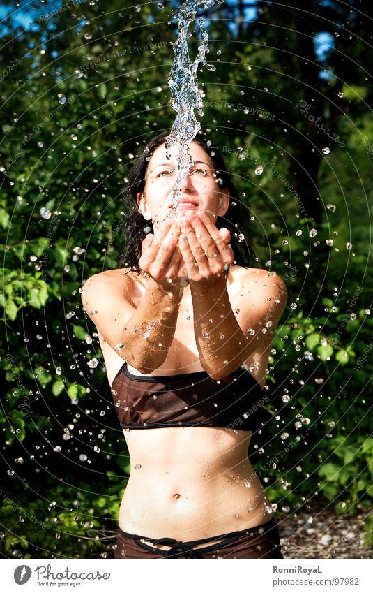 Rigid wet Woman Source Wet Healthy Water Beautiful Swimming & Bathing Stomach Energy industry Snapshot