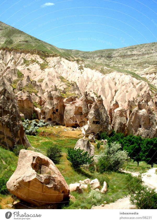 cave valley Turkey Cave Cappadocia Europe Erosion Flat (apartment) Steppe Lava Explosion Cave residence Set Star Wars Time travel Loneliness Exterior shot