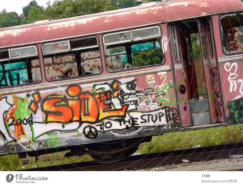 rail bus Railroad Photographic technology graffiti