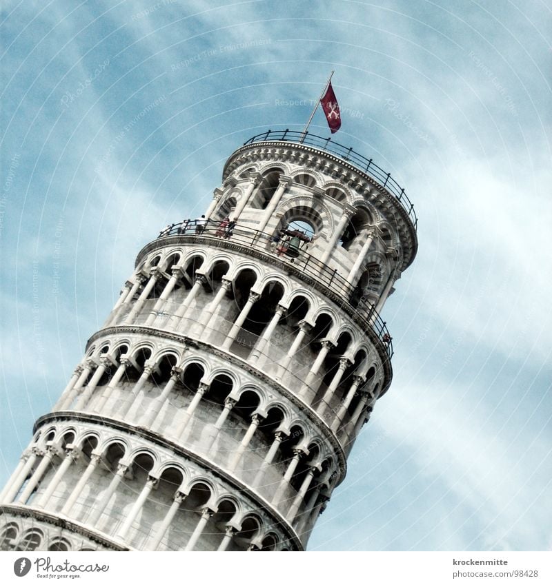 really slanted Story Danger of collapse Tumble down Belfry Tuscany Italy Vacation & Travel Summer Manmade structures Art Tourism Sudden fall PISA study