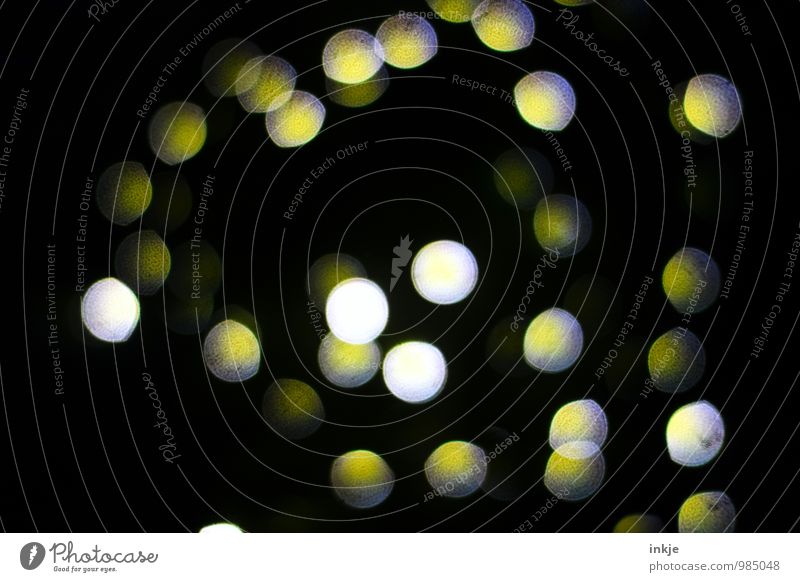 commercials Christmas & Advent Light Light (Natural Phenomenon) Stage lighting Blur Illuminate Bright Round Beautiful Yellow Gold Black White Moody