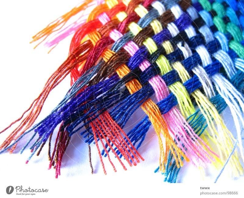 Proximity! Handcrafts Rope Art Fashion Clothing Network Colour Sewing thread Textiles Textile industry Intensive Plaited Bond Delicate Fringe Clarity