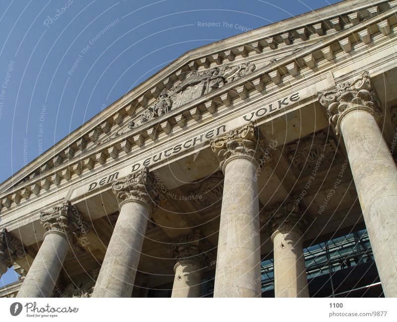 Reichstag Dem deutschen Volke Architecture