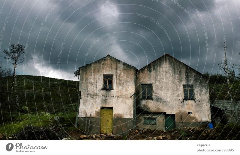 stormy weather Portugal Rust Derelict Fear Panic darkness nightmare clouds old serra da estrela mountain hill