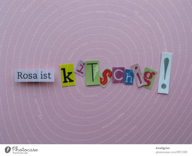 Rosa is cheesy! Sign Characters Signs and labeling Communicate Happiness Uniqueness Kitsch Multicoloured Pink Emotions Joy Colour Idea Inspiration Creativity