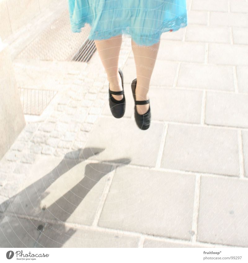 the modern way to "walk" Hover Suspended Woman Fairy steep Street Legs Shadow