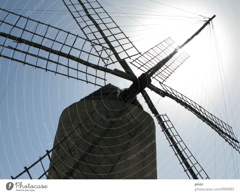 windmill Vacation & Travel Tourism Trip Sightseeing Technology Manmade structures Stone Wood Past Mill Miller Bread Spain Formentera Pinwheel Wind