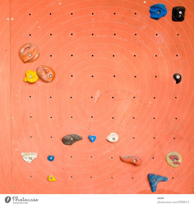 wall game Lifestyle Joy Leisure and hobbies Sports Climbing Mountaineering Plastic Fitness Authentic Uniqueness Orange Effort Wall (building) Sports Training